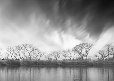 Monochrome landscape photo