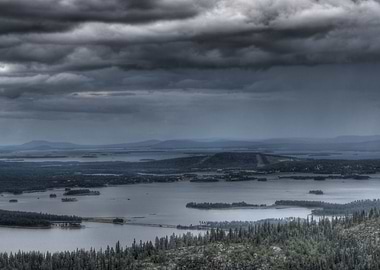 A rainy day in Arjeplog