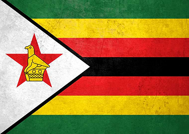 Flag of Zimbabwe on Wall