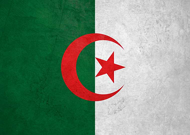 Flag of Algeria on Wall