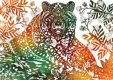 Zen Tangle Bear Artwork
