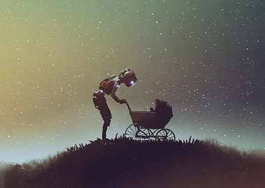 Robot taking care of Baby