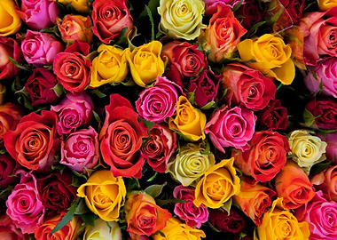 Colorful Roses Flowers