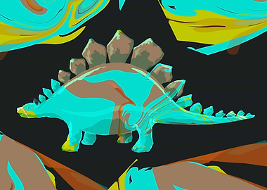 Abstract Stegosaurus