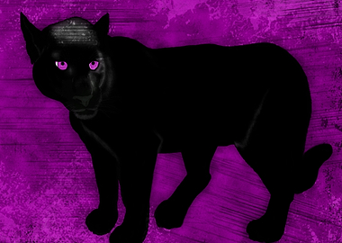 Black Panther with purple