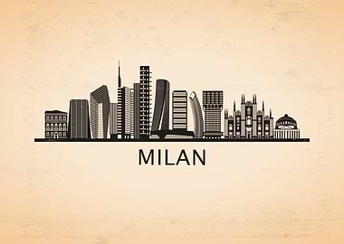 Milan Skyline Vintage