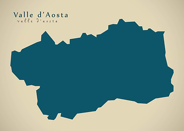 Valle dAosta region map