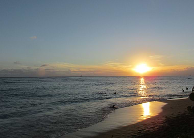 Sunset Over the Water