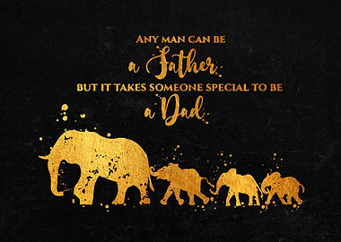 Father Elephant and Kids