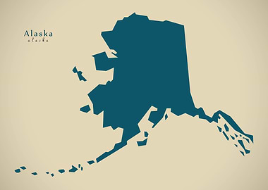 Alaska federal state map