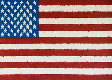 Painted American USA Flag