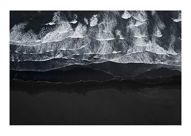 Black Sand Abstract Ocean