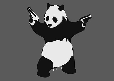 Banksy Armed Panda