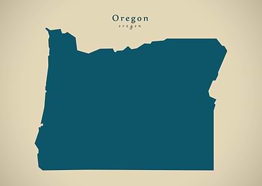 Oregon federal state map