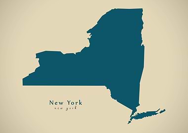 New York federal state map