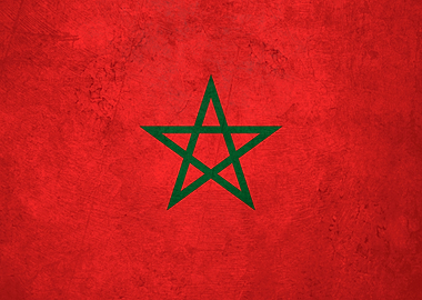 Flag of Morocco on Wall