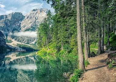 Morning in the Dolomites