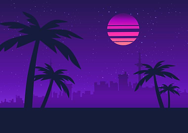 retro city purple