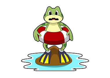 Frog Swimming Swim ring