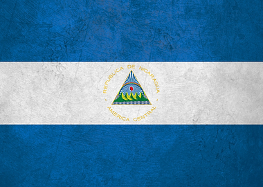 Flag of Nicaragua on Wall