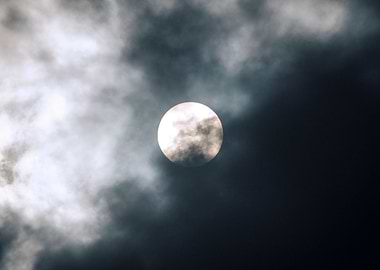 Sun behind the clouds