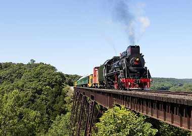Train at Bridge railroad