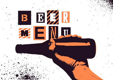 Beer menu poster