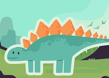 Cute Animal Kids Dinosaur