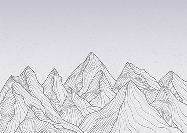 Line Drawing Mountains