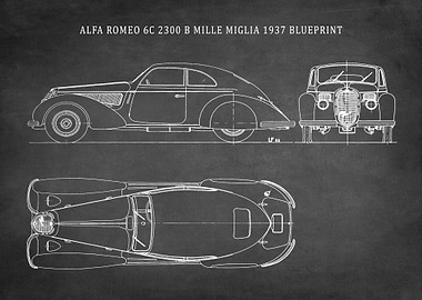 Alfa Romeo 6C Blueprint