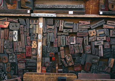 Assorted wood stamps