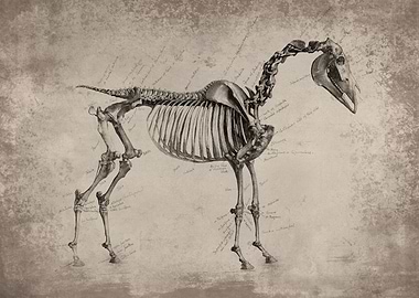 Vintage Horse Skeleton