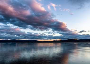 red clouds at sunset