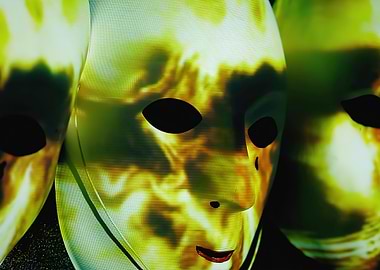 Masks scary abstract light
