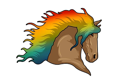 Horse Rainbow Hairs