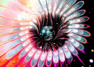 Flower abstract colourful