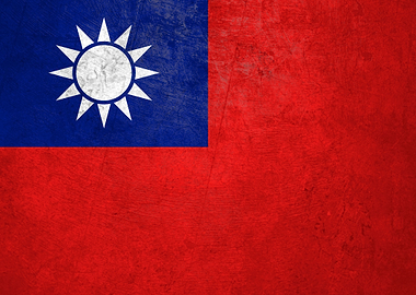Flag of Taiwan on Wall