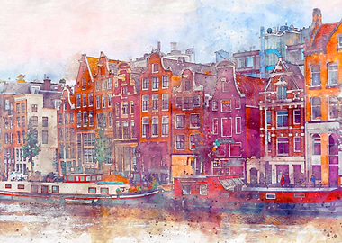 Amsterdam Watercolor Pain