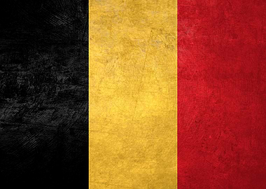 Flag of Belgium on Wall