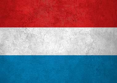 Flag of Luxembourg on Wall