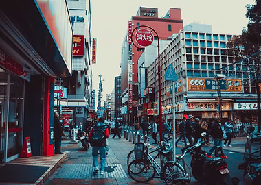 Busy streets of Yokohama