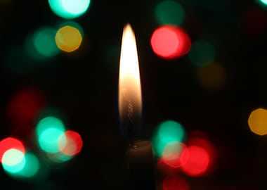 Candle among lights