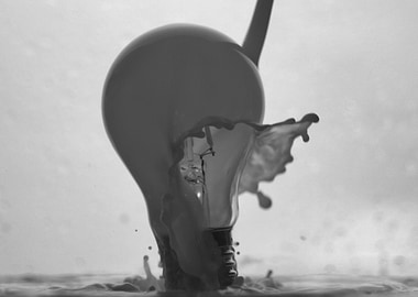 Milk covering a Lightbulb