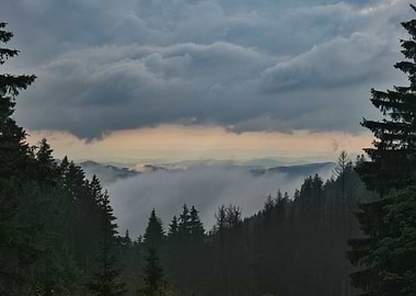 View over cloudy Valley