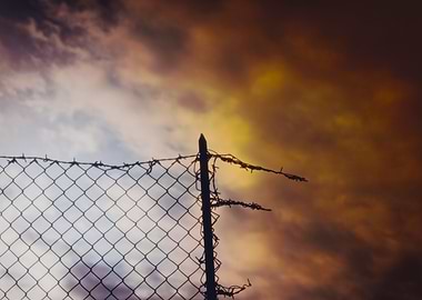 Fence broken hope light bl