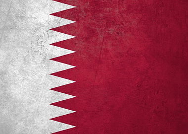 Flag of Qatar on Wall