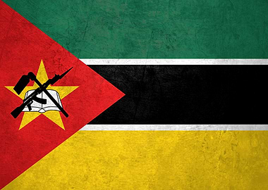 Flag of Mozambique on Wall
