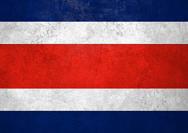 Flag of Costa Rica on Wall