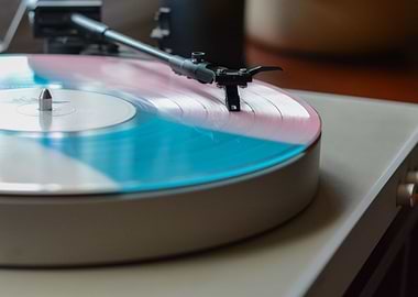 Blue and Pink Vinyl Record