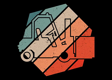 Retro Forklift Driver